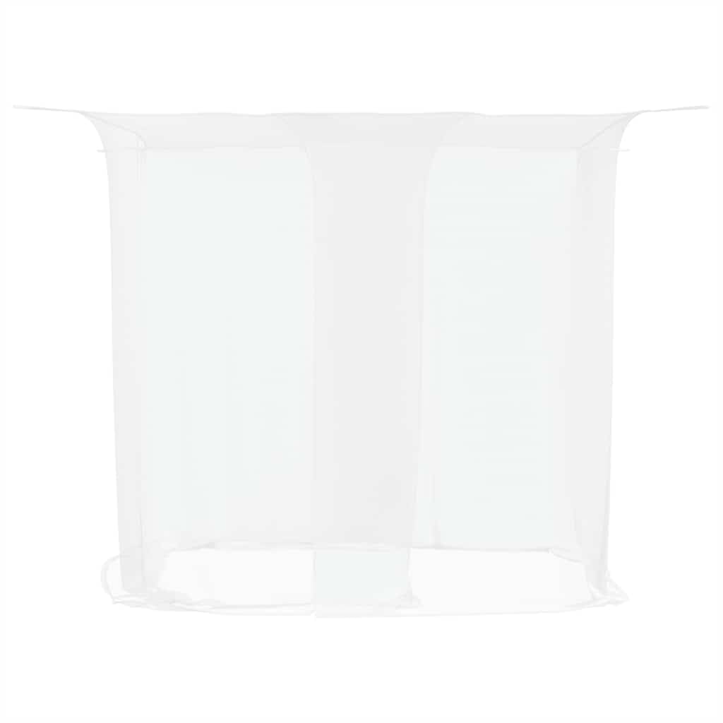Moskitonetz zum Aufhängen aus Polyester weiß 220 x 120 x 150 cm, 156 Mesh, für Bett, Mückenschutz für Reise, Camping, Balkon und Terrasse