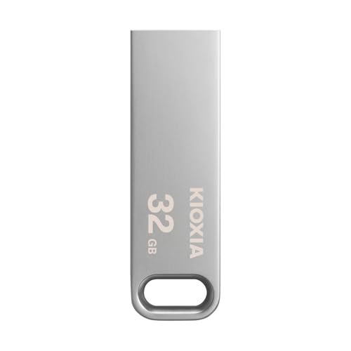 KIOXIA TransMemory U366 32GB USB 3.2 Gen 1 Flash Drive - Small, Stylish Metallic Body with 5-Year Warranty