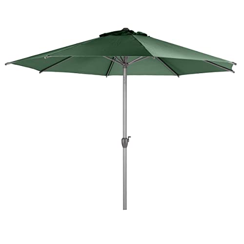 Parasol droit rond Loompa vert olive Hespéride parasol de table jardin