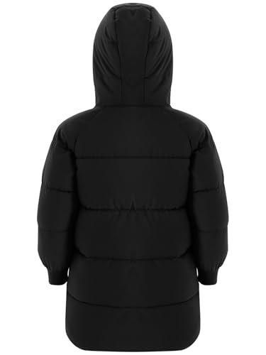 TiaoBug Girls' Winter Coat Warm Waterproof Long Puffer Jacket Thicken Ski Parka Snow Coat Down Coat Outerwear with Hood4