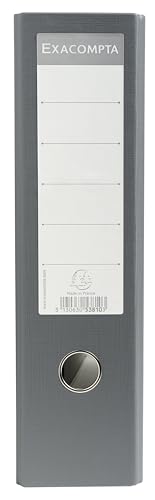 Exacompta 53810E Ordner Wolkenmarmor. 8 cm breit DIN A3 quer grauer Rücken Ringordner Aktenordner Briefordner Büroordner Pappordner