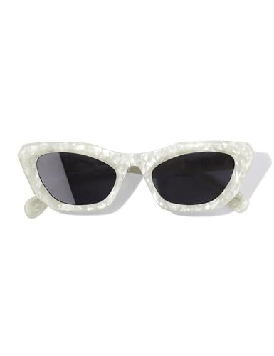Non-Polarized Small Face Cat Eye Acetate Sunglasses 145mm Frame with UV Protection Impact Resistant Nylon Lens3