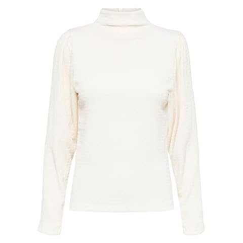SELECTED FEMME Women's Slfbea Ls Top B Noos Long Sleeve, Snow White, M Cover