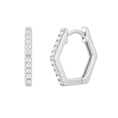 04-Parker Pave Hexagon Huggies