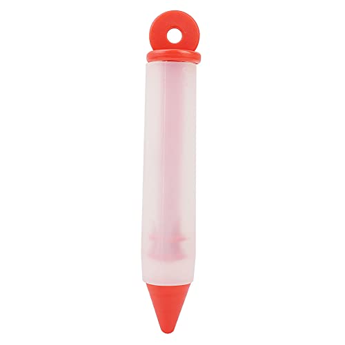 Naroote Bolígrafo de Silicona para Decorar Pasteles, Boquilla Duradera, Herramientas de Chocolate para Cocina, Rojo, Azul y Rosa, 5,8x0,9x0,4 Pulgadas para Entusiastas de la Repostería (rojo)