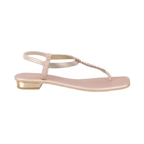 Image of Mochi Women Synthetic Flat Beaded Fashion Sandal