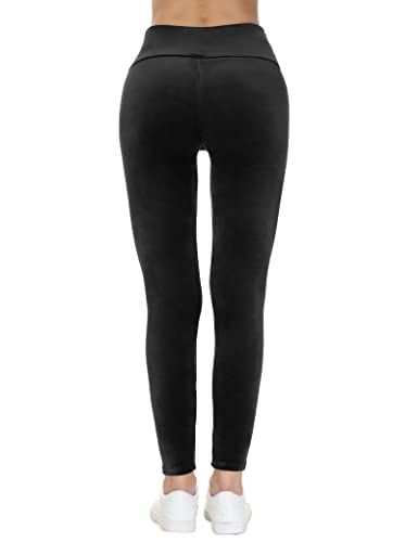 COZZIPLUS Women Velour Legging- High Waisted Buttery Soft Velvet Stretchy Legging3