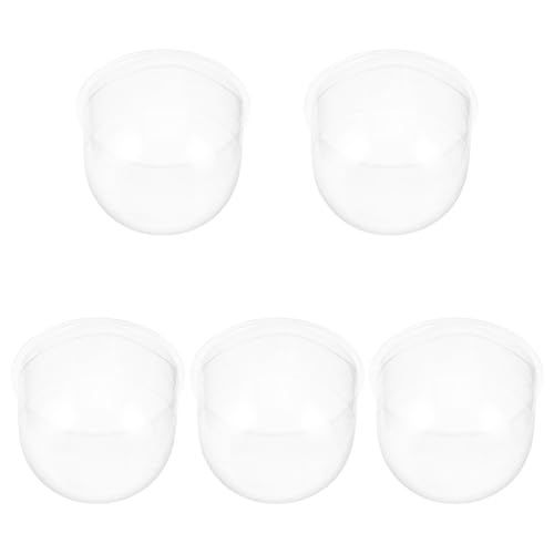 SOPOTUTU Cubiertas Antipolvo para Detectores de Alarma de Humo 5 Unidades, Funda Protectora Transparente de Plástico Rígido Semicircular 4,3 X 3,5 para Protección contra Polvo,