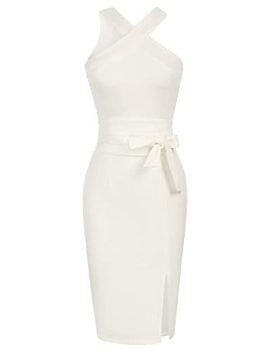 GRACE KARIN Damen Sexy Ärmellos Kleid Neckholder Bodycon Bankett Prom...