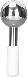 Ferramentas de cuidados com a pele da Ice Globes, rolo de gelo para rosto de aço inoxidável e beleza facial de crio bastão de massagem refrescante globos de spa reduzem o inchaço e olheiras (alça branca)