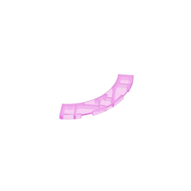 27507 Tile 4X4 Curved, Macaroni 50 Pieces High-Precision MOC Building Bricks Replacement Parts Compatible with Lego bricks GDS-1276 Trans Dark Pink