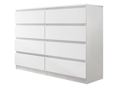 Mirjan24 Kommode mit 8 Schubladen Malwa M8, Mehrzweckschrank, Diele, Flur,...