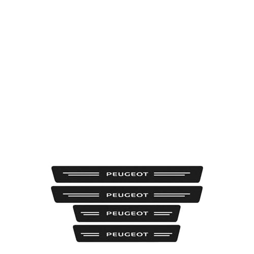 DFSYZGAK Coche Protector Umbral Puerta para Peu-geot 407 308 408 508,Fibra Carbono Decoración Estribos Tira Umbral Pedal Puerta Guardias del Borde Antirrayas Piezas