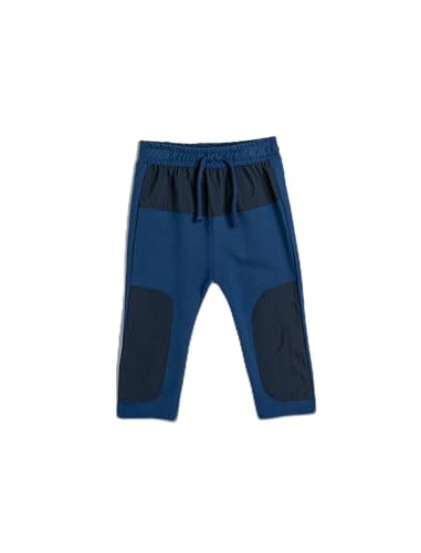 Sweatpants bébés garçons Koton en coton bleu marine avec cordon
