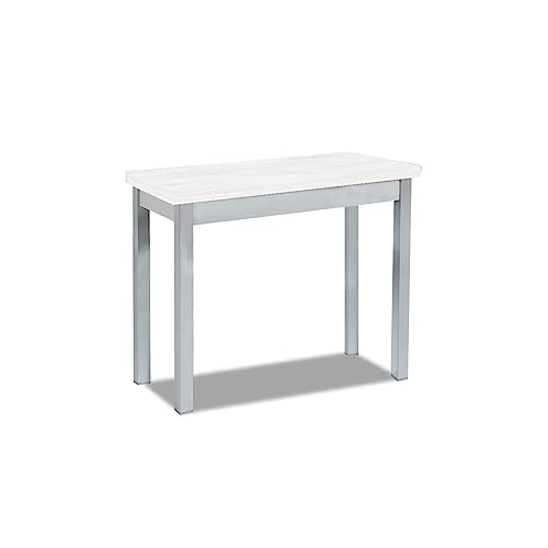 ASTIMESA Mesa de Cocina Tipo Libro sin cajón y Tapa de Madera Laminada, Aluminio, Boreal, 80 x 40 cm a 80 x 80 cm