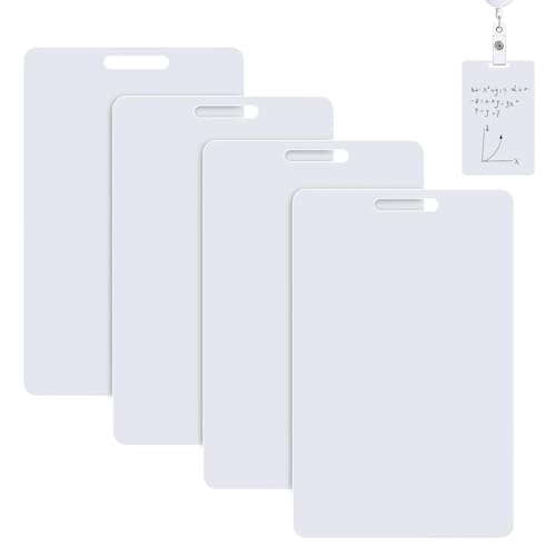 Erasable Badge Notepad - 4 Pieces Vertical Mini Whiteboard | Pocket-Sized Erasable Notepads For Nurse Doctor Teacher Student Ass