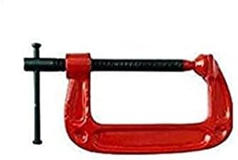 JMD TOOLS Heavy Duty G-Clamp Type Clamping Tool Set with Chrome Plated Screw, Red color multi sizes 3 Inch