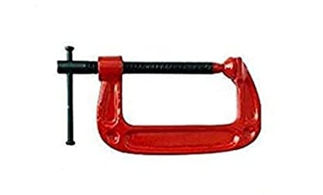 JMD TOOLS Heavy Duty G-Clamp Type Clamping Tool Set with Chrome Plated Screw, Red color multi sizes 3 Inch