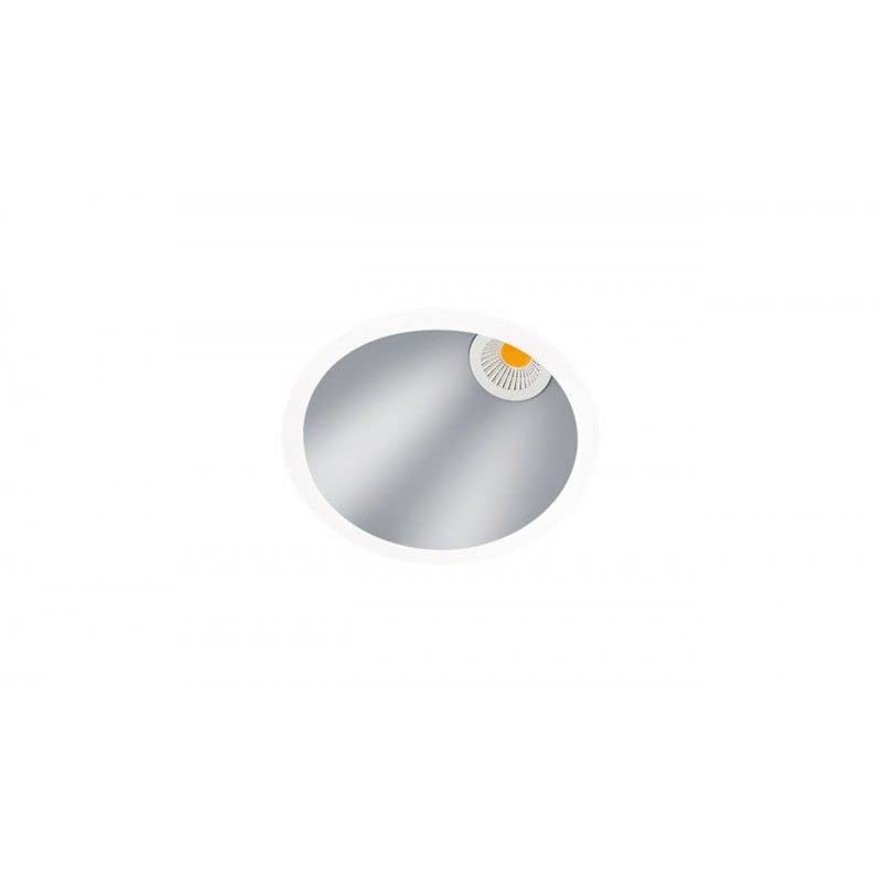 Spot encastrable SWAP ASYM M en aluminium brossé au design épuré architectural