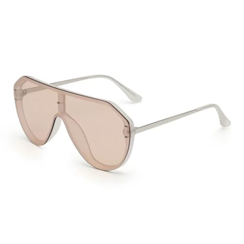 Lunettes de soleil surdimensionnées verres miroir homme femme UV400