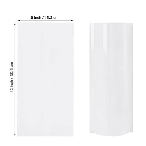 Image of 6x12 Inch White Sublimation Shrink Wrap Sleeve for 30 OZ Sublimation Skinny Tumbler and Other Sublimation Blanks, Heat Transfer Shrink Wrap Sleeve for Print by Oven, 50 Pcs Shrink Wrap Film