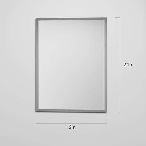 YUNSHANGGE Rectangular Beveled Bathroom Mirrors, 16X24 inch Square Frameless Mirror, Rectangular Frameless Mirrors，Beveled Bathroom Mirror。 by YUNSHANGGE - Used condition - Image 9