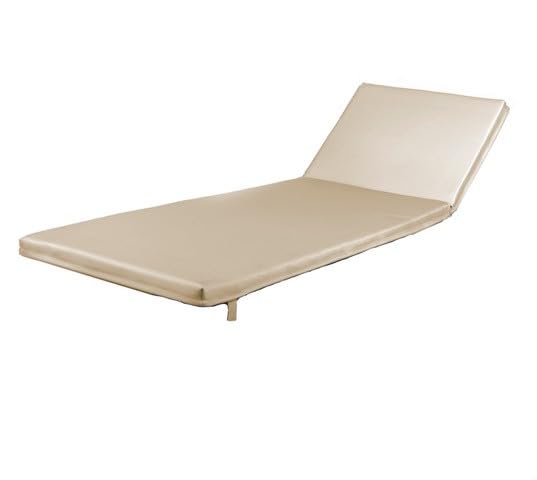 Cuscino lettino prendisole Pomodone 58x180 cm in ecopelle nautica waterproof, imbottitura 5 cm, con fascette velcro