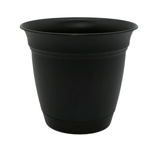 Comparison: Best Pots For Large Indoor Plants 10 The HC Companies Eclipse Round Planter with Saucer - Outdoor & Indoor Plant Pot with Drainage Holes - Lightweight, UV-Resistant Plastic Pots for Plants, Flowers & Herbs (16" Black, Pack of 1)