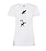 Shirt84.de - Camiseta para mujer con diseño de marioneta, Blanco, M