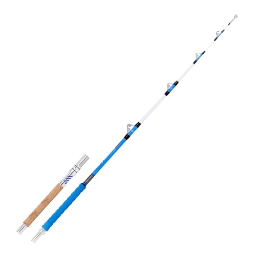 Fiblink Caña de Pesca para Agua Salada Pesada para Trolling con Guías Rodantes (5'6"/6'/7'6", 50-80lbs/80-120lbs) miniatura 2