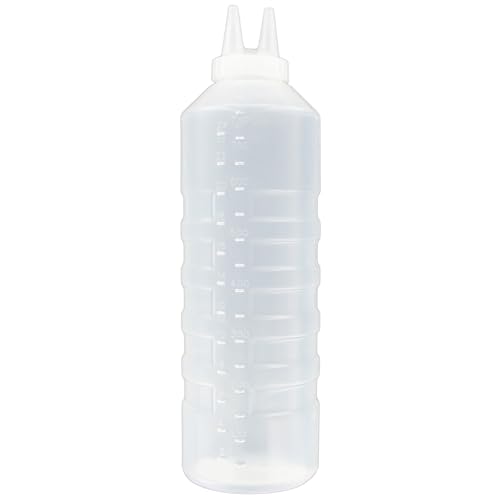 Traex 2224-13 Clear 24 Ounce Twin Tip Squeeze Dispenser