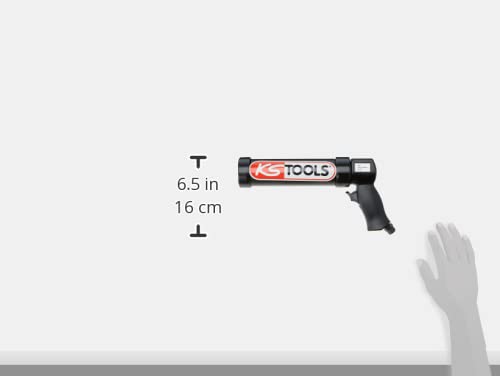 KS Tools 515.3910 Pistole zu Silikon Druckluft 310 ml , Schwarz