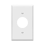ENERLITES 1.406' Hole Single Receptacle Outlet Wall Plate, Size 1-Gang 4.50' x 2.76', Polycarbonate Thermoplastic, 8851-W, White