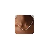 Goldegg Gold Chain Necklace for Women,18K Gold Plated 925 Sterling Silver 1.2MM...