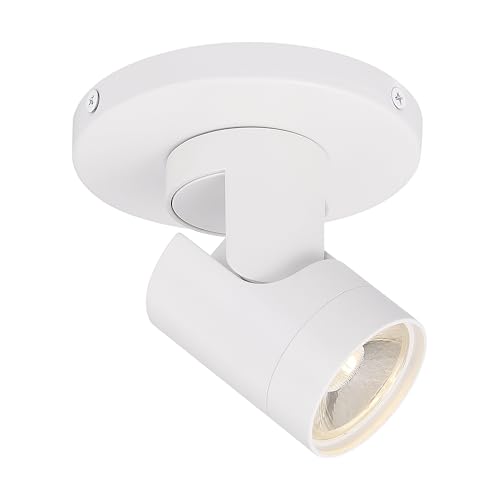 Image of Nuvo Lighting 62 /1106 12W LED Adjustable Barrel Monopoint Ceiling and Wall Spotlight, White