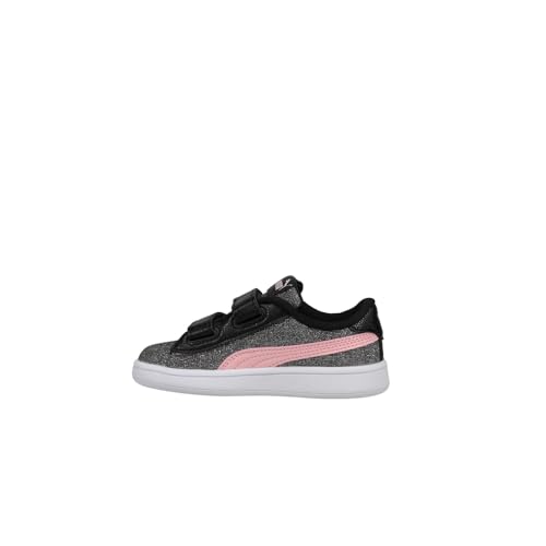 PUMA Toddler Girls Smash V2 Glitz Glam V Slip On Sneakers Shoes Casual - Black - Size 5 M3