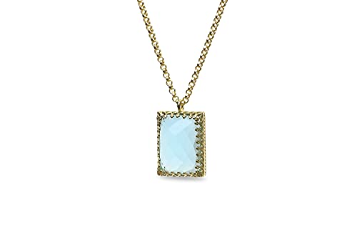 Collier Topaze Rectangle, le cadeau de naissance idéal pour femme