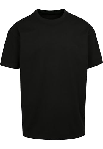 Build your Brand Organic Heavy Oversize tee Camiseta, Negro, L Hombres