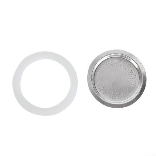 Coffee Pot Silicone for RING, Stovetop Coffee Maker Replacement Gasket Seals Coffee Filter Plate Gasket Seal for RING Coffee Maker Replacement Parts(2 cup+sieve)