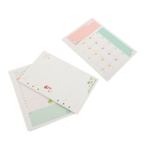 HOODANCOS 6穴ルーズリーフノートリフィル 3個 大学罫線 メモ用紙 プランナー用 書き込みやすい穴付き 補充用紙 学生用文房具 A5サイズ