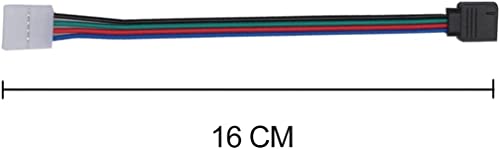 WOWLED 5X 10mm 4 Pin RGB 5050 3528 LED Strip Light PCB Connectors Adapter Cable for TV Backlight Cupboard Strips