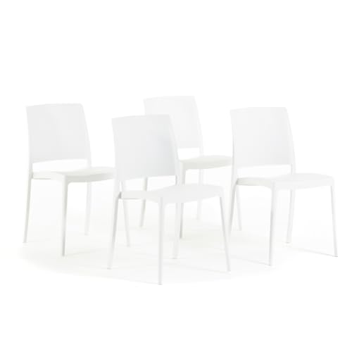 SIEDITI FUORI E DENTRO Chaises de Jardin en polypropylène avec Fibre de Verre, chaises empilables pour extérieur ou intérieur, Design Moderne et Minimaliste...