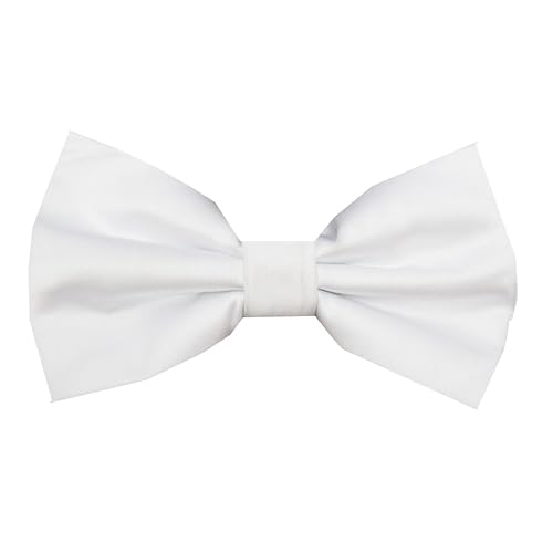 Image of Tie Studio Mens Formal Solid Bow tie | Satin | Microfiber | Standard Size | Premium fabric | Superior Clip Hold | Packaging - Box | Colour - Black Bow Tie (Set of 1)