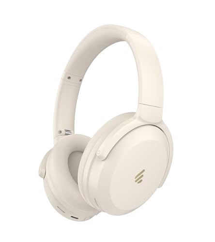 Edifier WH700NB Pro - Auriculares inalámbricos con cancelación Activa de Ruido de -43 dB, Audio Hi-Res, AAC, Bluetooth V5.4, conexión multipunto, Llamadas claras AI, Carga rápida, Plegables, Marfil