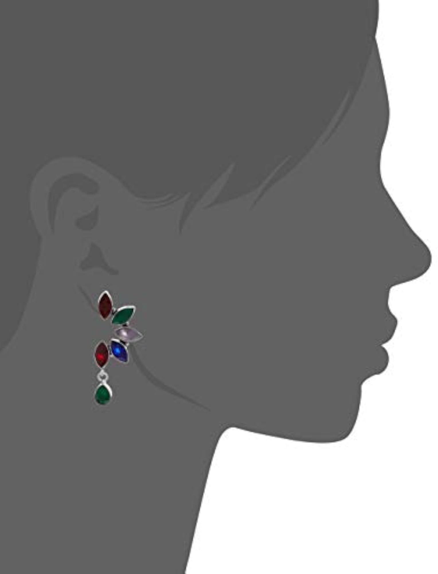 Indian Ethnic Vintage Style Stone Studded Statement Earrings