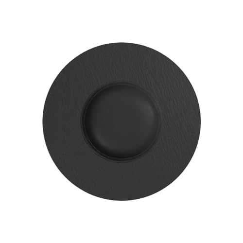 Villeroy & Boch Manufacture Rock Plato para pasta Porcelana Premium, Negro (Rock), 28 cm