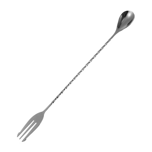 TOPPERFUN Cuillère à Cocktail Acier Inoxydable pour Bar Outil de Cuisine Élégant pour Mélanger Boissons et Thé Longue Tige et Réutilisable