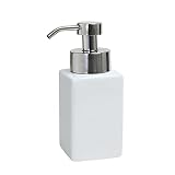 1. 【DIMENSIONI】 Misura 16,5 cm H x 6,7 cm W. Il dispenser ricaricabile può contenere fino a 300 ml / 10,6 once di sapone liquido o lozione per il corpo.