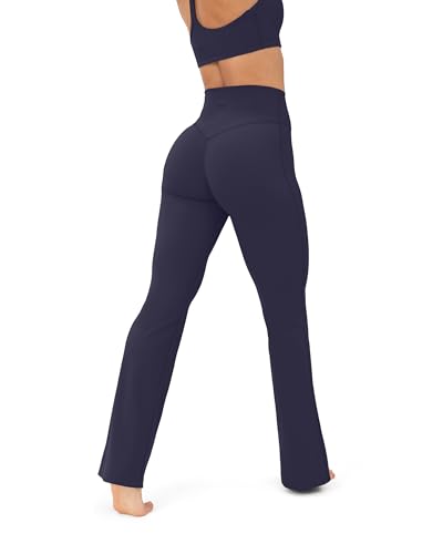 PAVOI ACTIVE High Waisted Flare Leggings for Women - Buttery Soft Bell Bottom Workout Flared Wide Leg Yoga Pants - FlexFlow