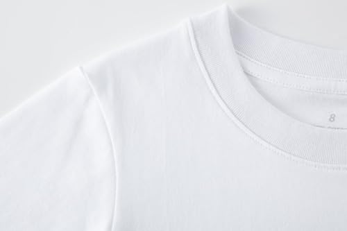 Image of Huata Boys Girls Short Sleeve Tee T-Shirt Crewneck 2 Packs
